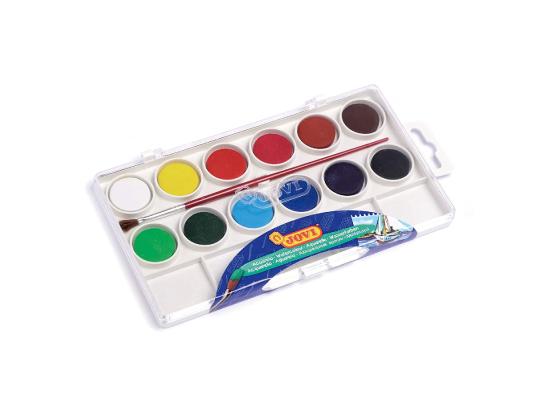Jovi Watercolor Paint Set with Brush 12 Colors
